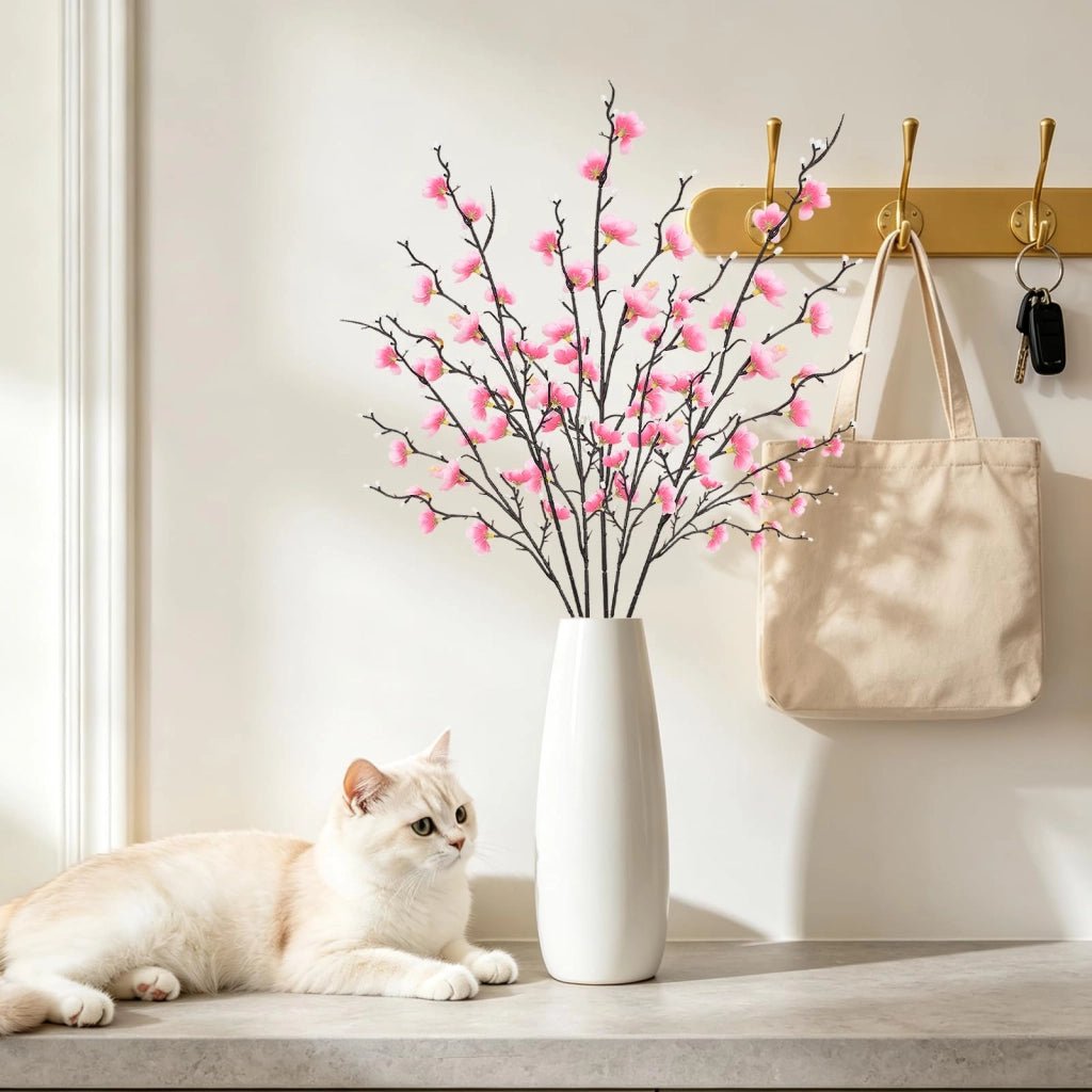 Fiori di ciliegio artificiali, 6 pezzi, 55 cm, rosa, per decorazioni fai-da-te