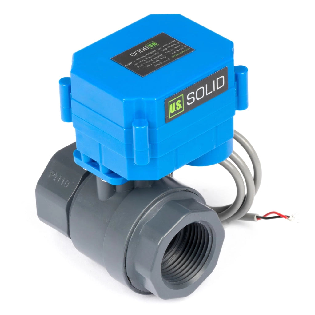 Valvola a sfera in PVC-U da 1", elettrica, 9-36V AC/DC, normalmente aperta