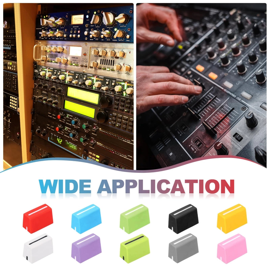 Punte per fader, grigie, 5 pezzi, in gomma, per controller e mixer per DJ