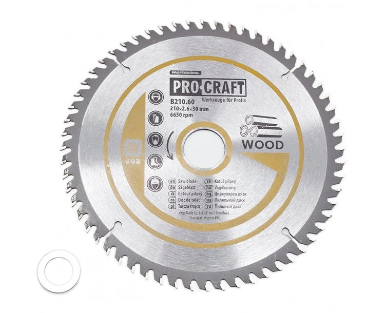 Lama circolare con placchette in metallo duro Procraft B200.40, Ø 200 mm, 40 denti, foro 30 mm