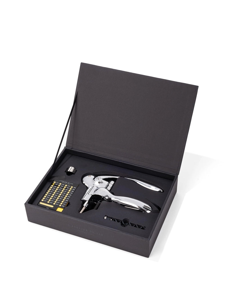 Set di cavatappi da sommelier con anello antigoccia e guida ai vini/abbinamenti cibo-vino