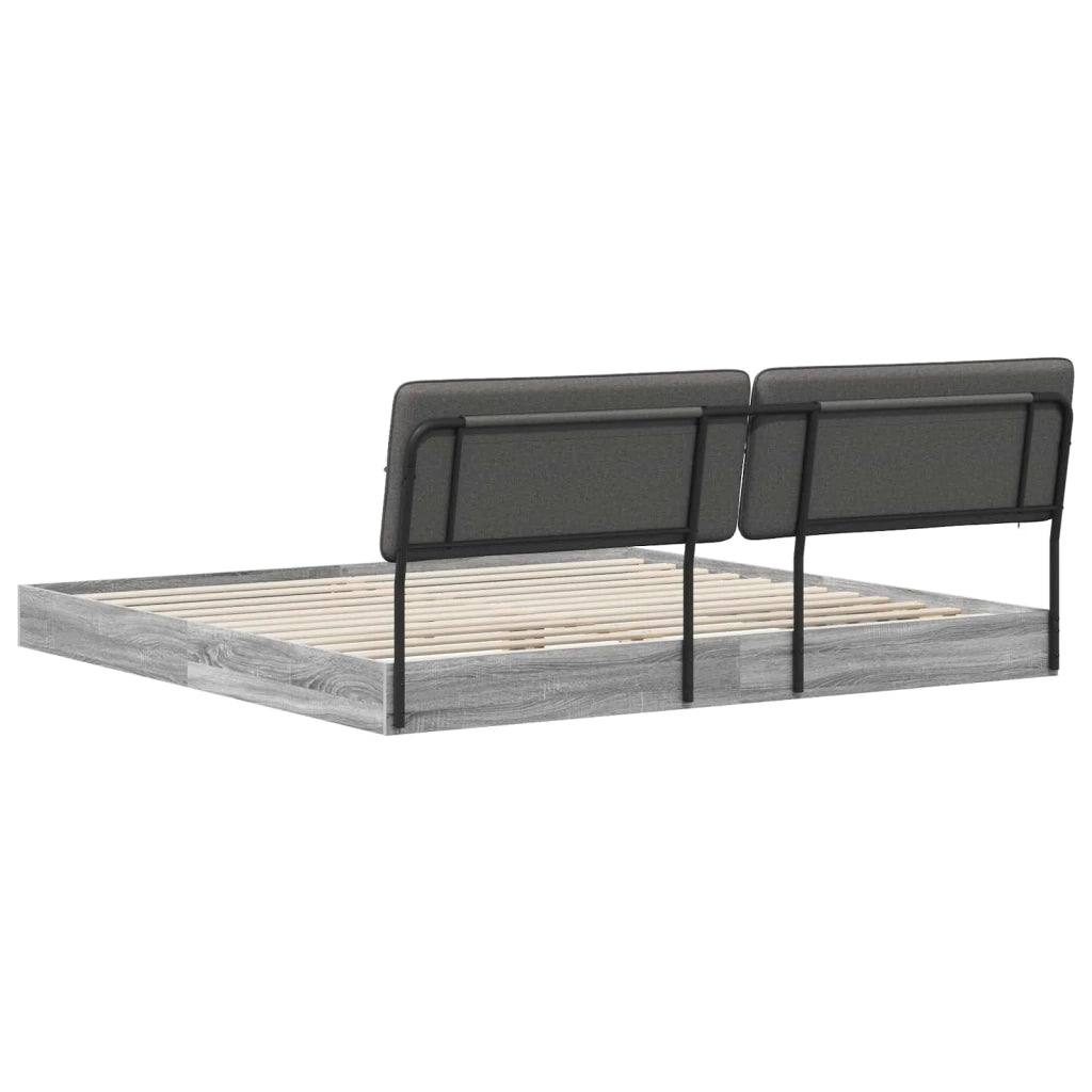 Letto matrimoniale con testiera Grigio Sonoma e grigio scuro 3440427