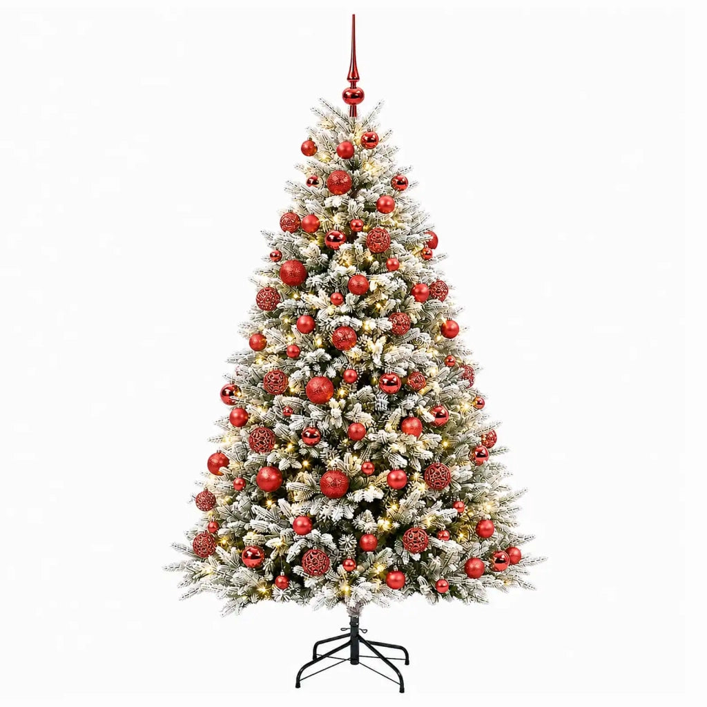 Albero di Natale Artificiale con Palline 180 cm 300 LED 3466855