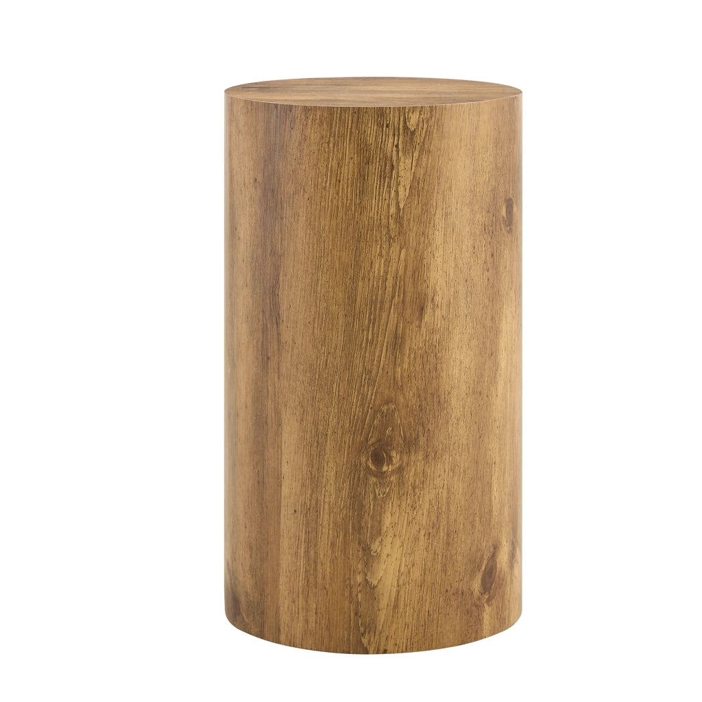 Tavolino da caffè rotondo effetto legno Ø 30 cm