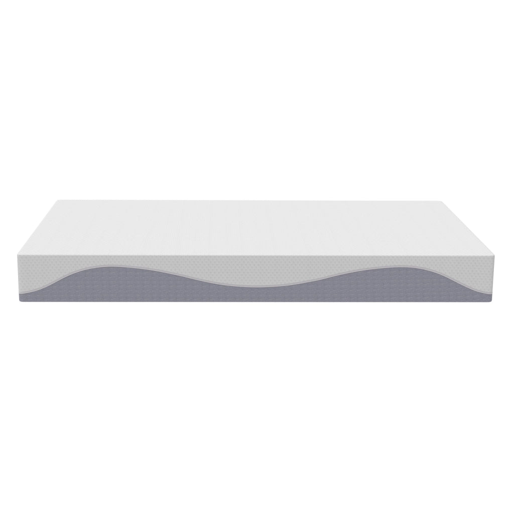 Materasso in schiuma a doppio lato H3/H4 con rivestimento sfoderabile bianco e grigio