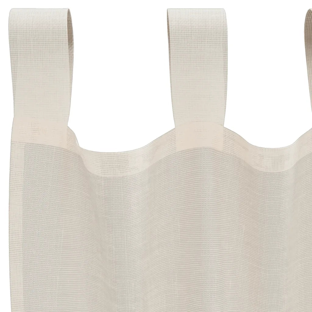 Tende in Voile con Linguetta 2 pz Crema 4102268