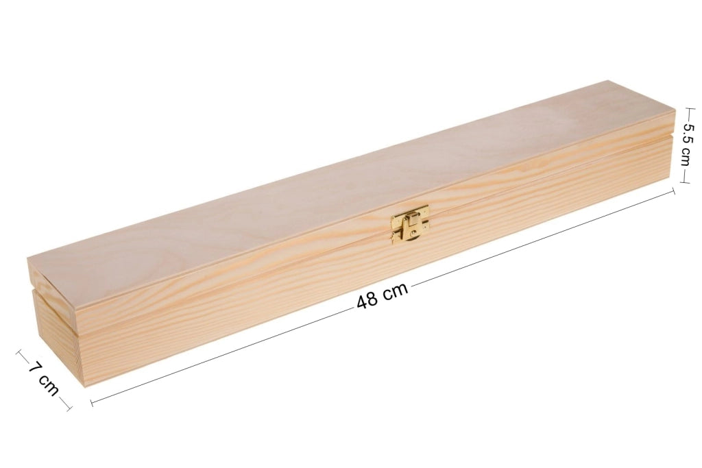 Contenitore in legno per candele, dimensioni 48x7x5,5 cm