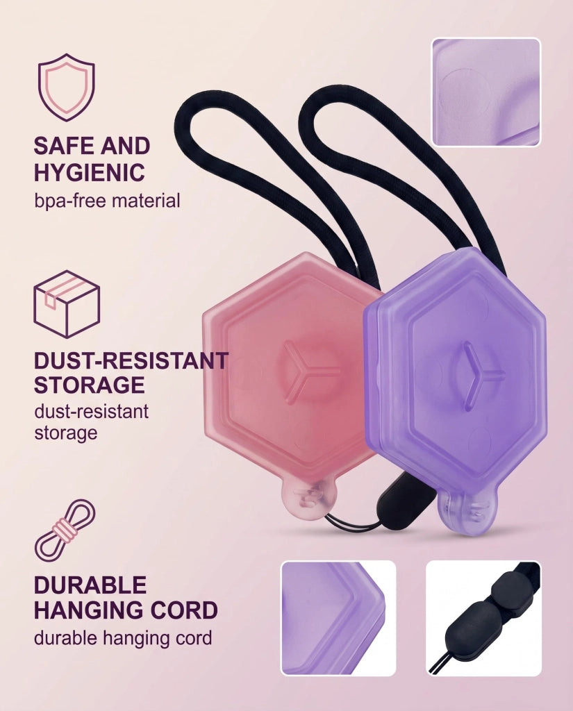 Contenitori per capsule aromatiche, set da 2, senza BPA, color lilla/rosa