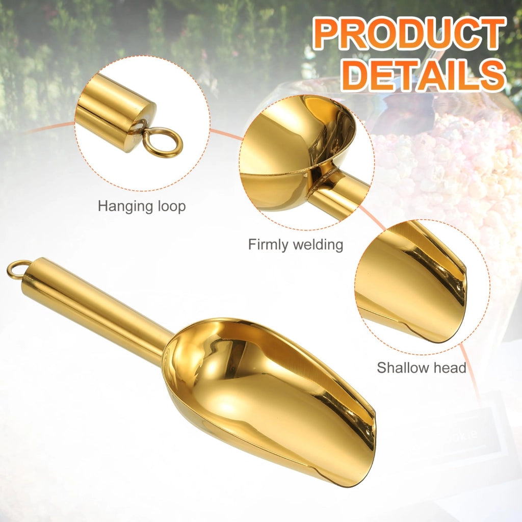 Distributore per gelato in acciaio inossidabile, 18 cm, color oro