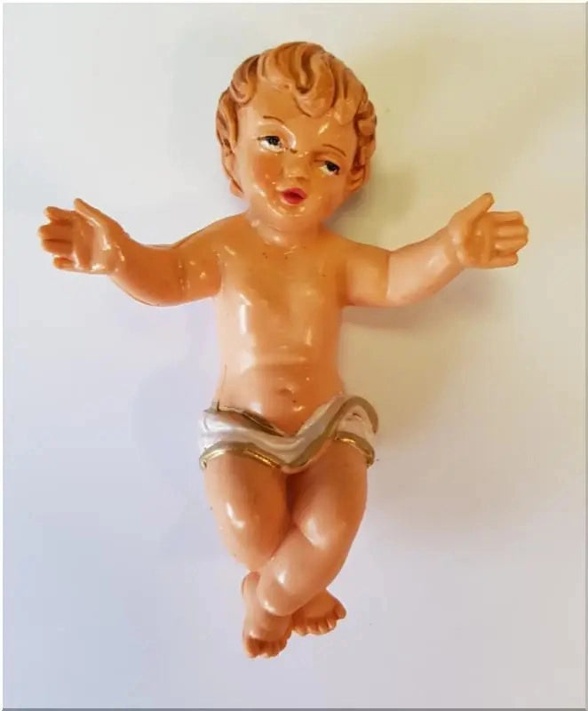 Gesù Bambino per presepe in plastica colorato 7 cm