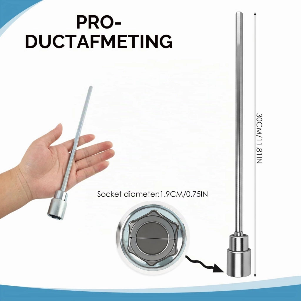Adattatore Bohradapter da 30 cm, esagonale, con inserto da 19 mm per supporti di caravan