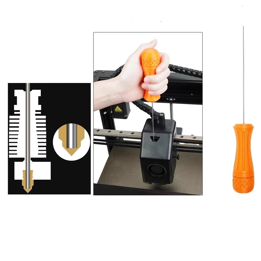 Kit per la pulizia delle ugelli delle stampanti 3D, spazzola in filo di rame, aghi, chiavi