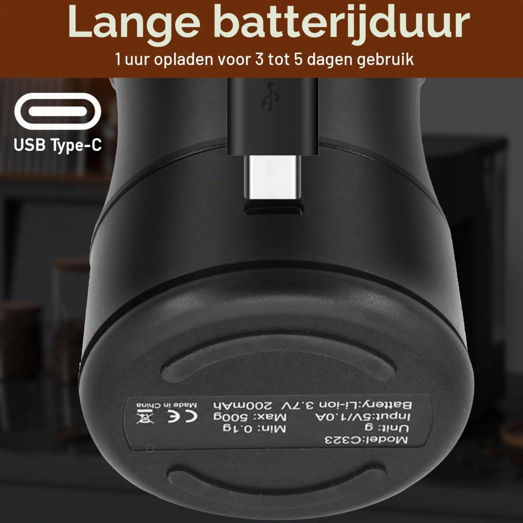 Bilancia digitale per caffè, capacità 500 g, precisione 0,1 g, con display a LED e ricaricabile