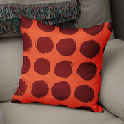 Custodia per cuscino 43x43 cm, color arancione-bordeaux, in poliestere e cotone, motivo geometrico, confezione singola