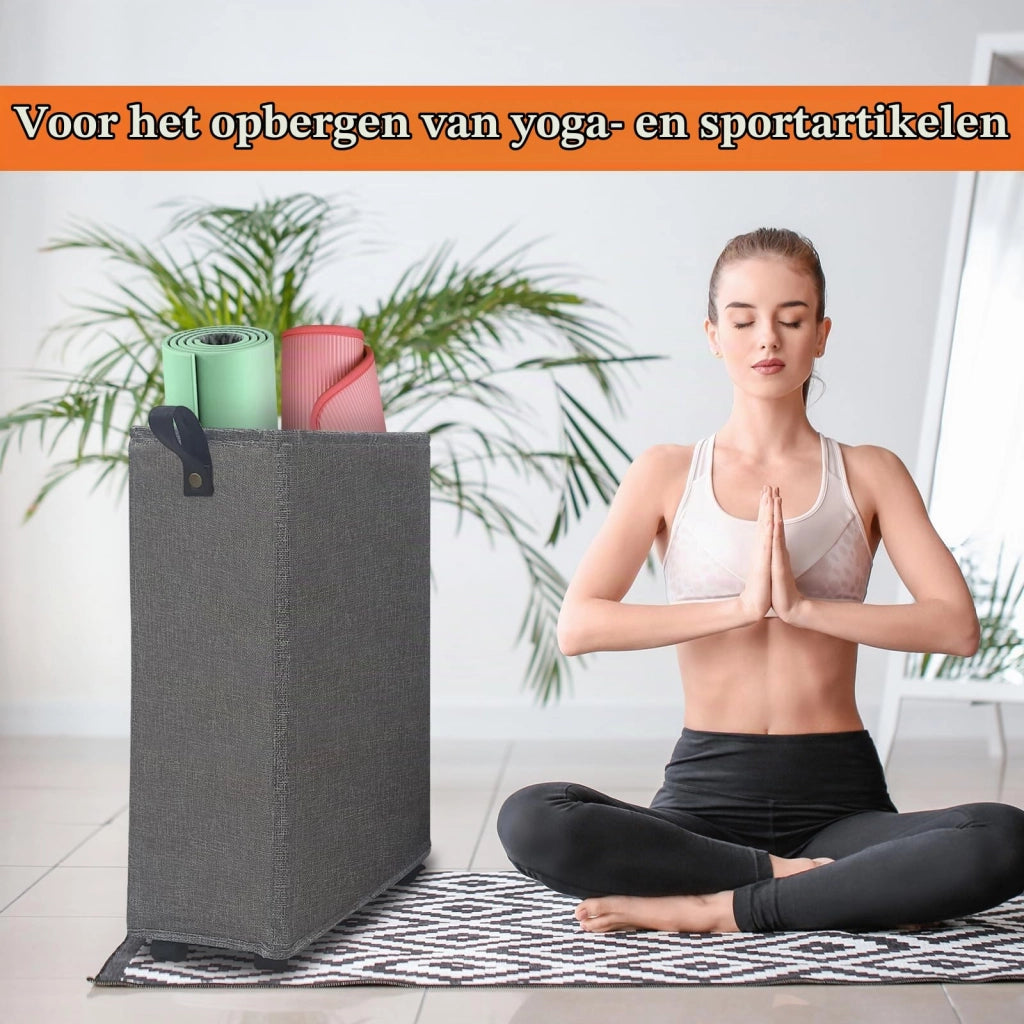 Contenitore per biancheria sottile, su ruote, capacità 40 litri, pieghevole, color grigio scuro