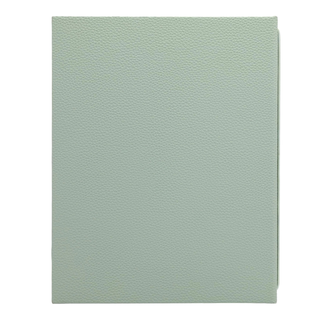 Porta menu A4, color verde menta, in ecoFinto cuoio, dimensioni 315x250 mm, confezione singola