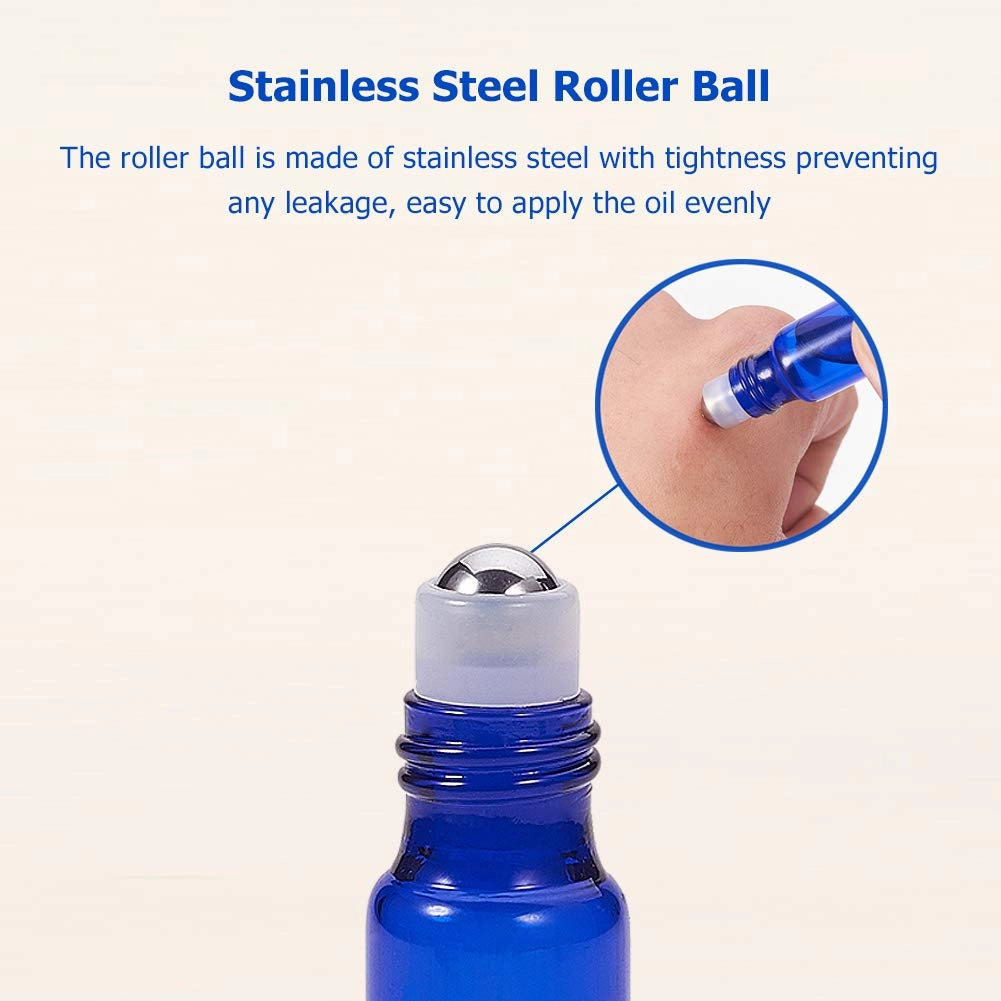 Set da 5 ml con 30 flaconi di vetro, dotati di rotelline, pipette e imbuti