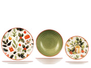 Servizio Piatti Natalizio Festive Wishes 18 Pezzi in Stoneware – Set Tavola per 6 Persone con Piatti Piani, Fondi e Dessert, Design Coupe Elegante e Decorativo H&H