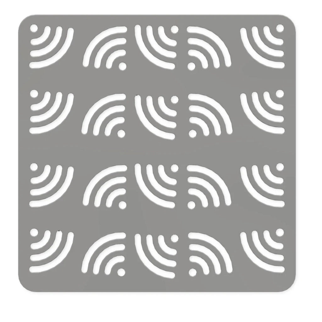 Tappetino lavello Wi-Fi grigio in PVC 32 × 32 cm