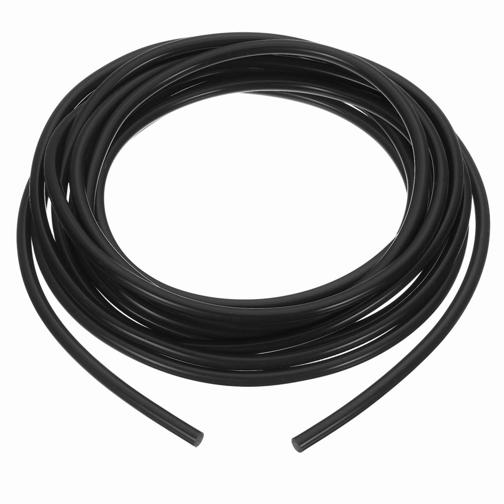 Tubo in silicone 4x6 mm, resistente alle alte temperature, colore nero, lunghezza 5 metri