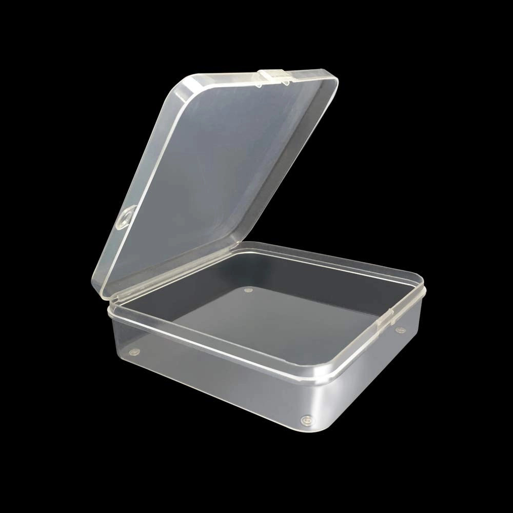 18 scatole portaoggetti trasparenti in plastica con coperchio a ribalta, 3 dimensioni, contenitori per gioielli, piccoli oggetti, carte, accessori, paillettes
