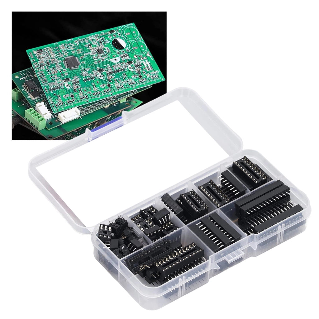 Kit di componenti elettronici, 66 pezzi, con zoccolo DIP, piedini piatti, isolati