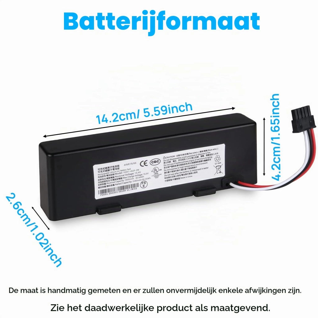 Batteria da 5600 mAh per Xiaomi Mop 2S, Conga 3290-3890, Viomi V3