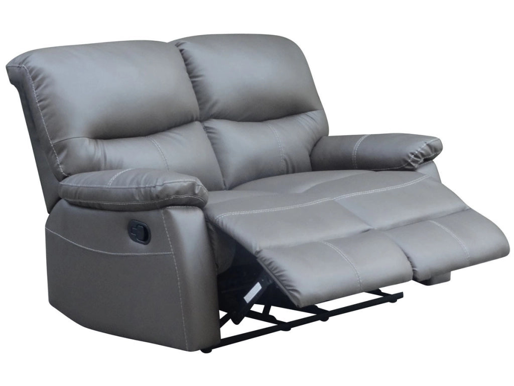 Divano reclinabile "Lincoln" - 197 x 89 x 103 cm - 3 posti a sedere - Nero / Grigio scuro