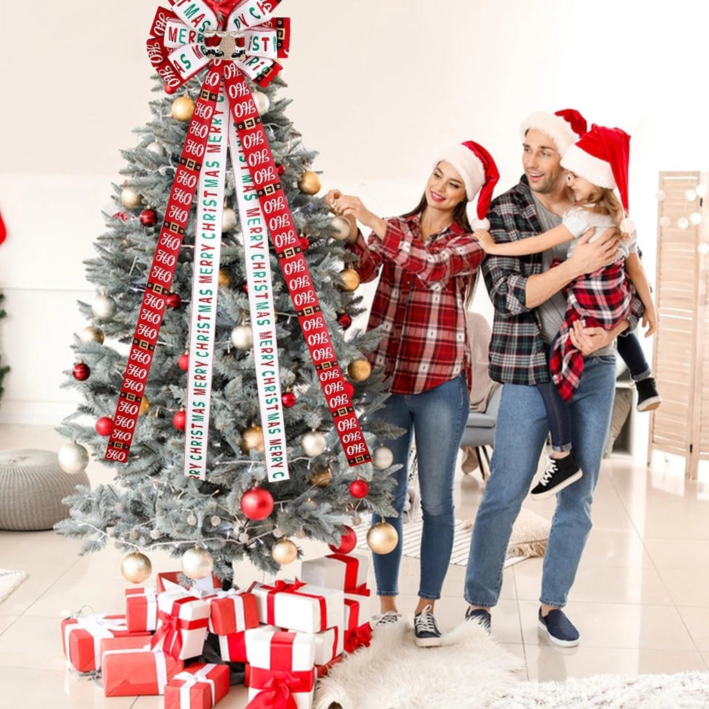 Nastro decorativo per albero di Natale, rosso, 139 cm, 1 pezzo, per decorazioni fai-da-te