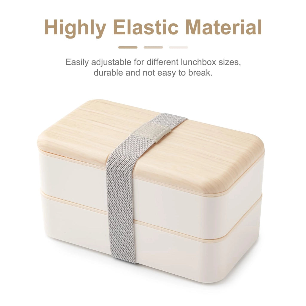 6 elastici per contenitori per il pranzo (bento box), colore nero, larghezza 2,5 cm