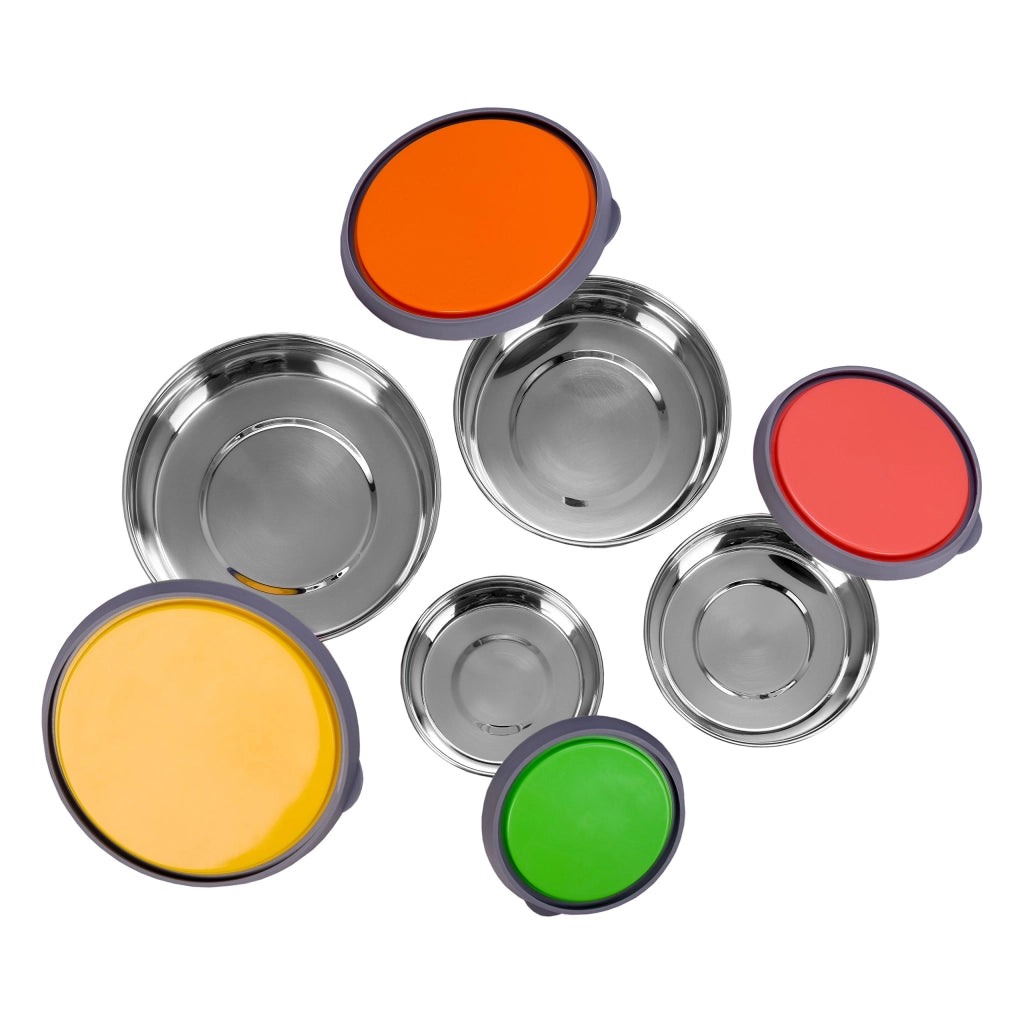 Set di 4 contenitori in acciaio inossidabile, ermetici, da 400 ml a 1 litro