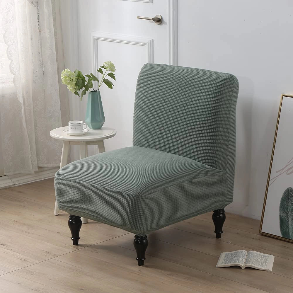 Copertura elastica per poltrona senza braccioli, per una persona, colore verde