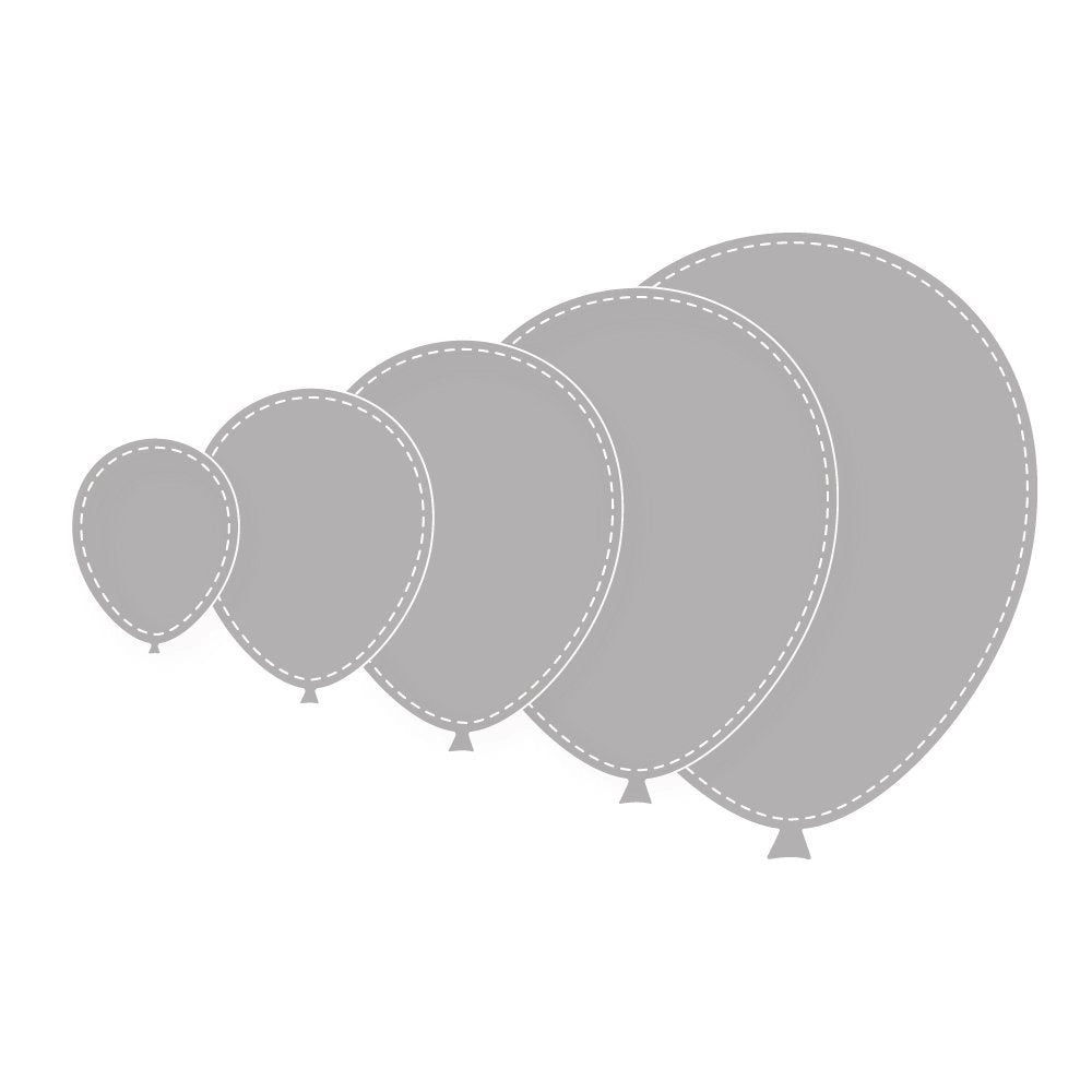 Set di sagome per découpage, motivo "palloncini", 5 pezzi, 9,5 x 12 cm
