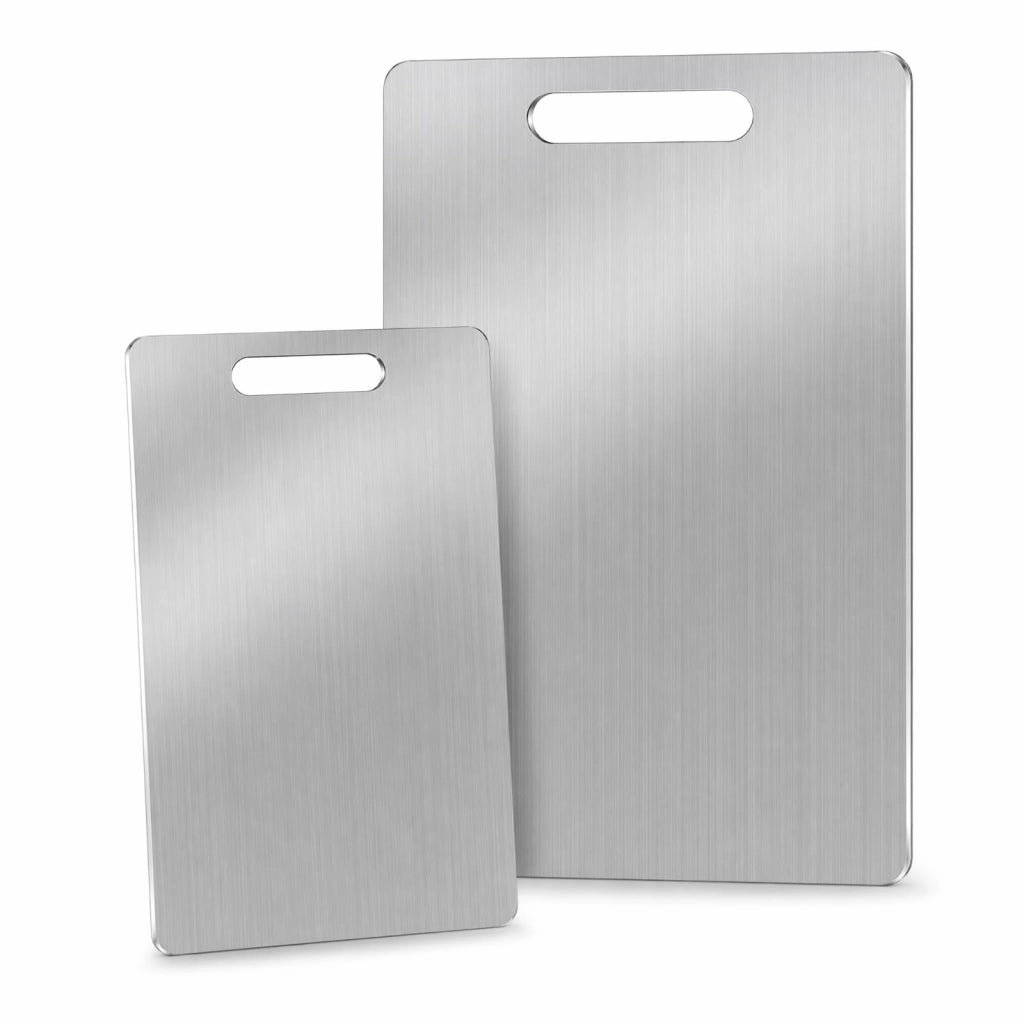 Set di taglieri in titanio, 2 pezzi, con doppia superficie, dimensioni 25x15 cm e 35x23 cm