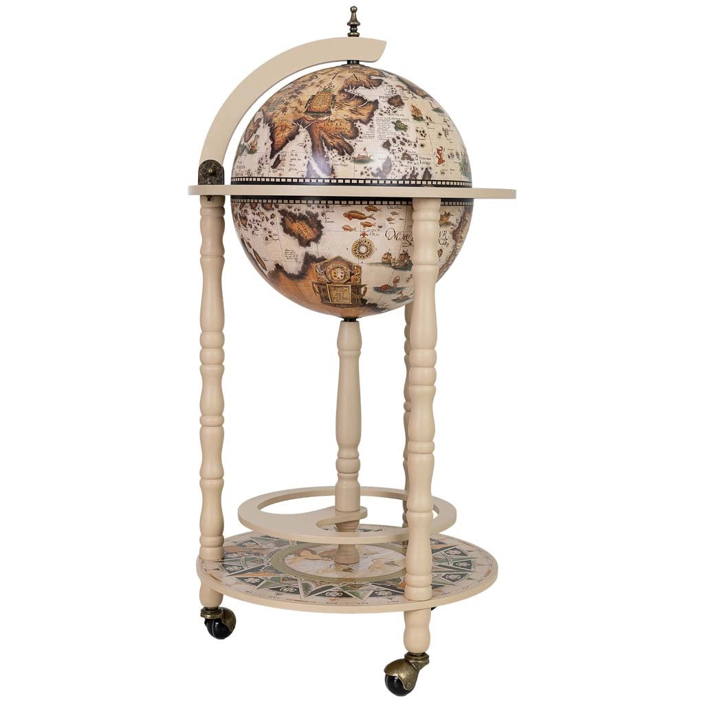 Mobile bar mappamondo portabottiglie D44 x 87h cm