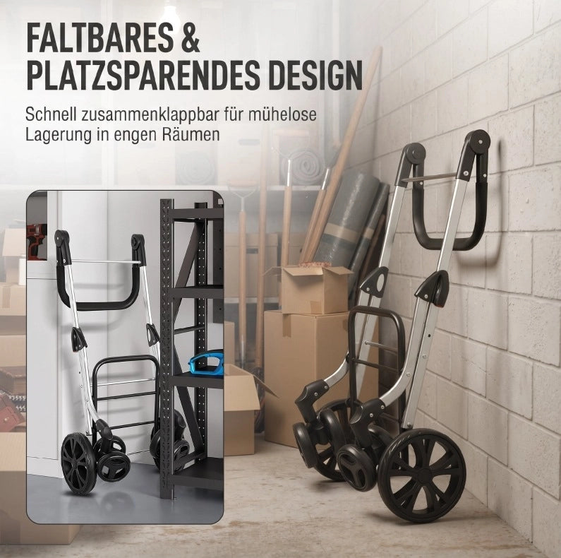 Carrello spesa pieghevole 46 L con vano termico, grigio scuro