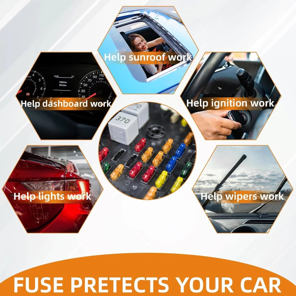 Set di 60 fusibili per auto, in plastica, da 30 A, di diversi colori