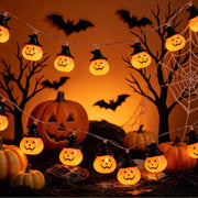 Catena luminosa a tema Halloween, lunghezza 2,3 metri, 20 LED, alimentazione a batteria, impermeabile