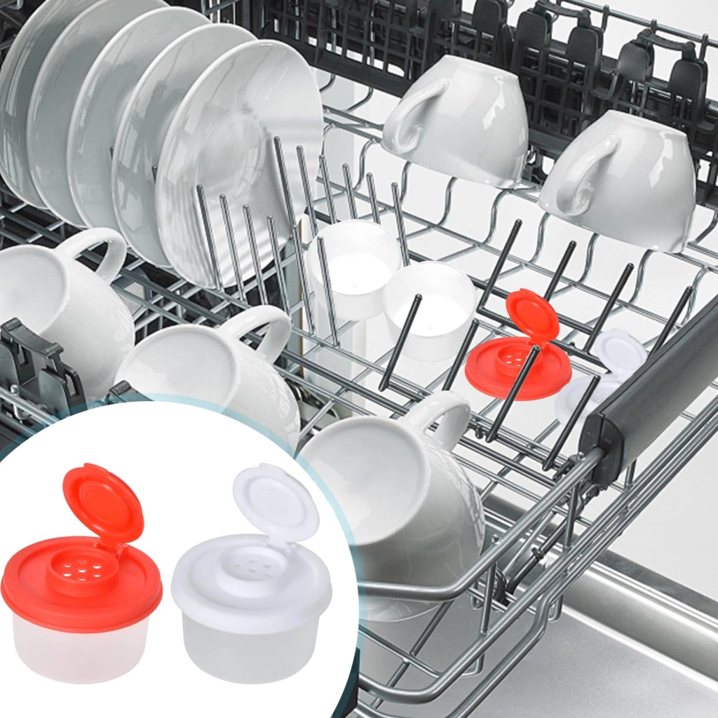 Set di 3 contenitori per sale e pepe, trasparenti, in plastica, di diverse dimensioni