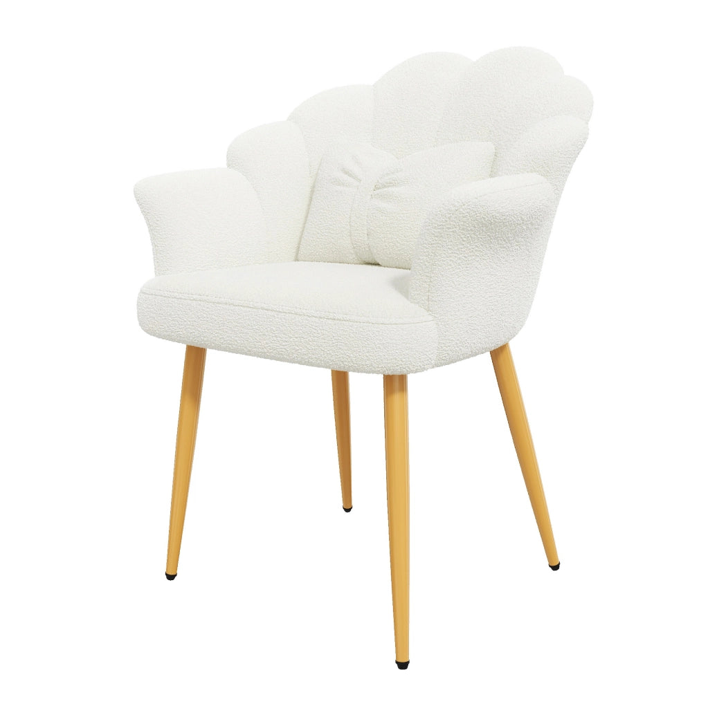 Set di 2 poltrone 64x65;5x85 cm in poliestere bianco con cuscini
