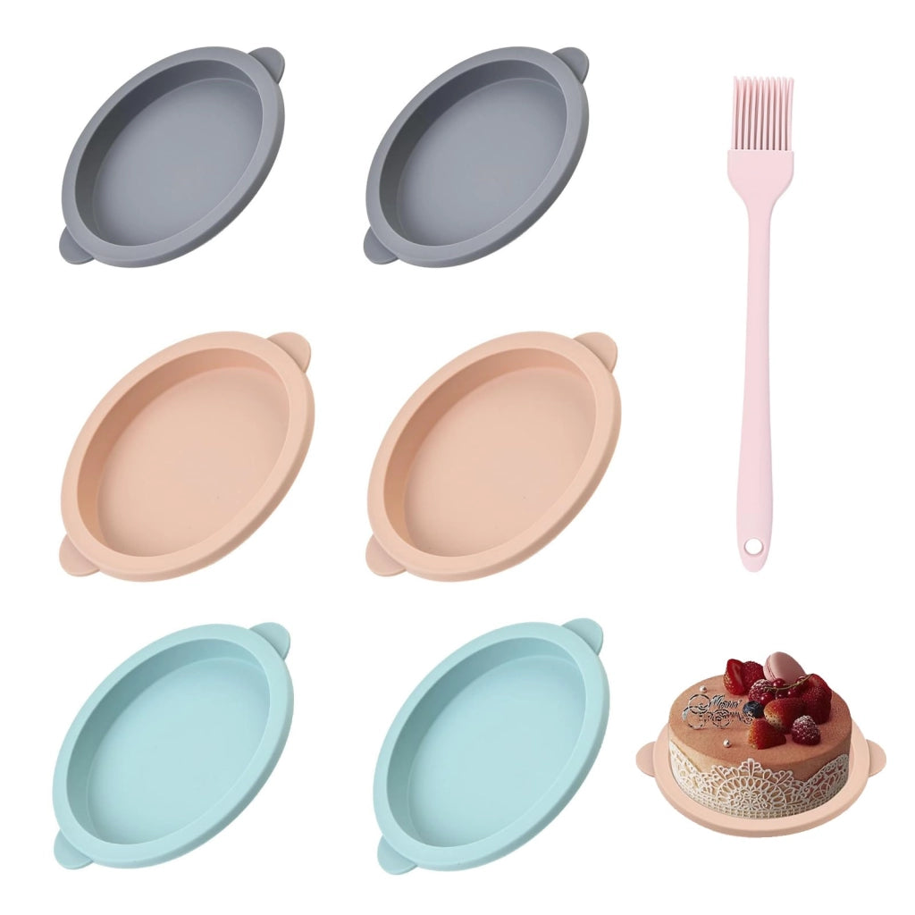 Set di 6 stampi in silicone a forma di uovo, adatti per friggitrici ad aria, dimensioni 13,5 cm, colorati