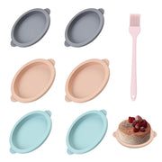 Set di 6 stampi in silicone a forma di uovo, adatti per friggitrici ad aria, dimensioni 13,5 cm, colorati