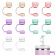 Copri cannucce, 10 pezzi, 5 colori, silicone, 10 mm