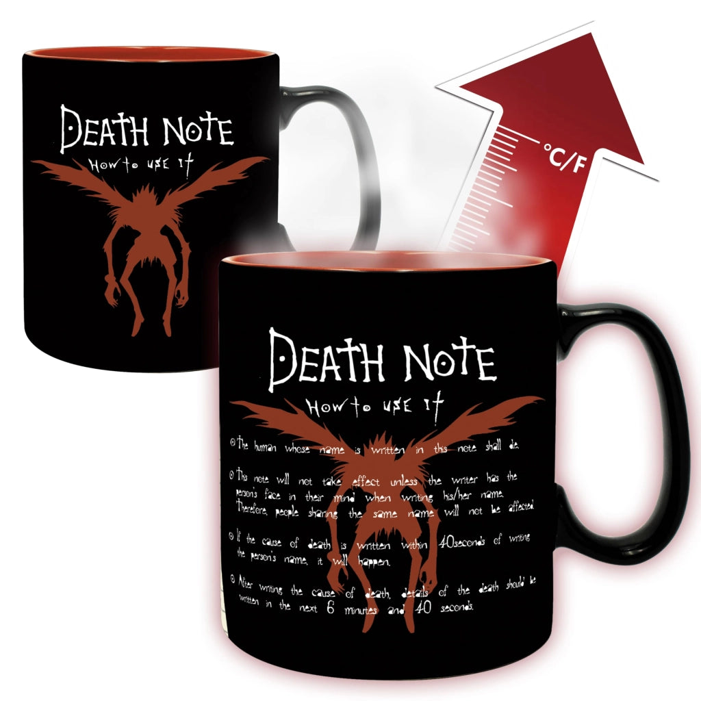 DEATH NOTE, Tazza termica, capacità 460 ml, design L e Light