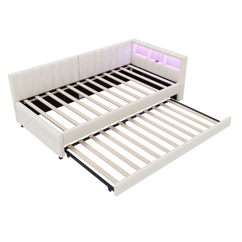 Letto singolo 90 x 200 cm con letto estraibile
