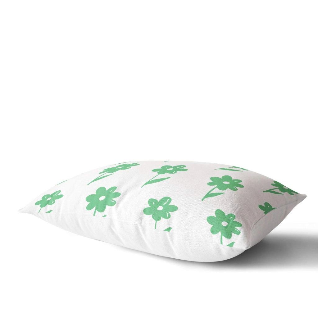 Custodia decorativa per cuscino, 45x60 cm, verde petrolio e bianco, misto cotone-poliestere