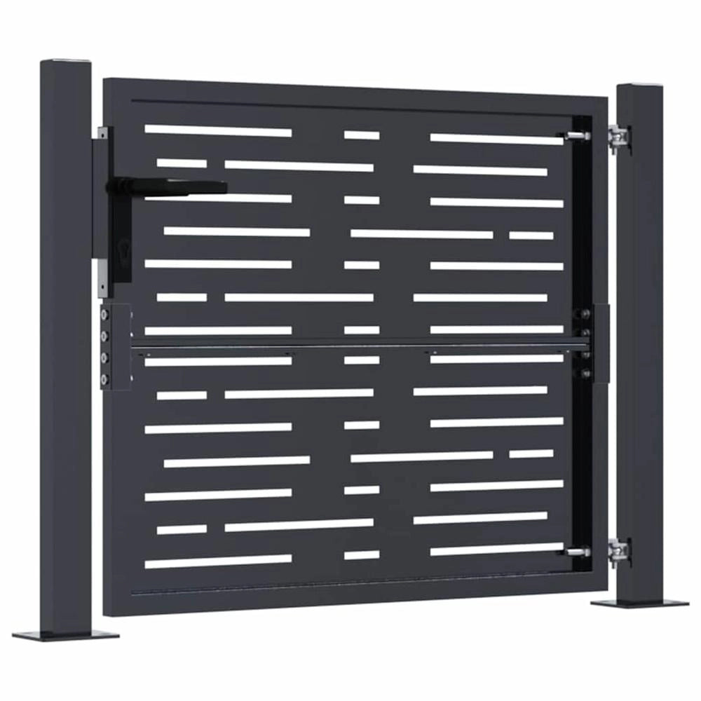 Cancello da giardino antracite 100x75 cm design quadrato