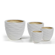 Set 4 cachepot bianchi Ø29/21/15/12cm