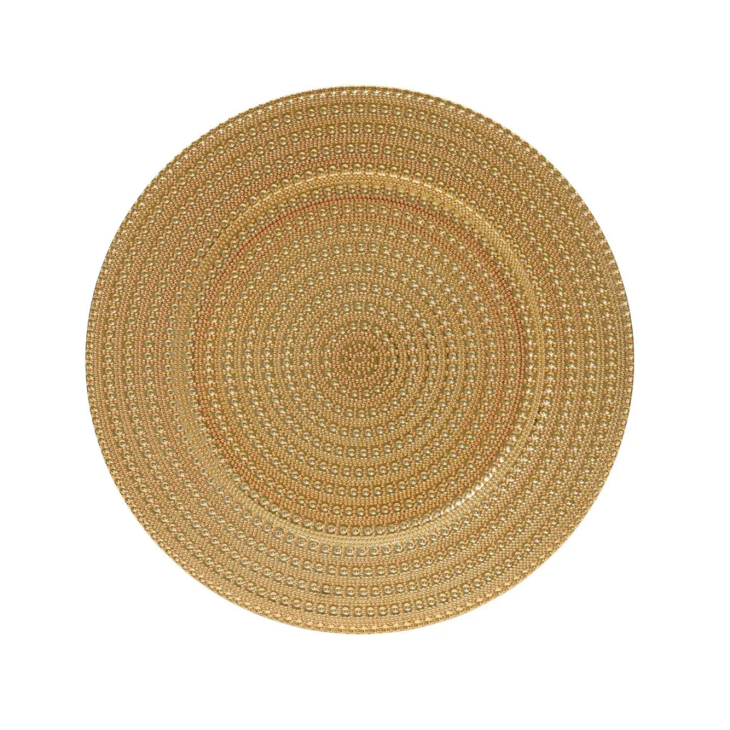 Sottopiatto decorativo oro laccato Ø33 cm