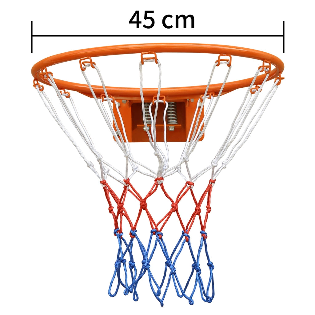 CERCHIO da basket Ø 45 cm con doppia molla e rete, arancione